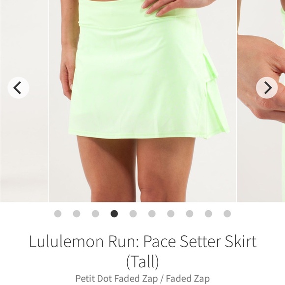 NWT Lululemon 6 Tall Pace Setter Women's Faded Zap Petit Dot tennis run Skirt - Picture 2 of 16